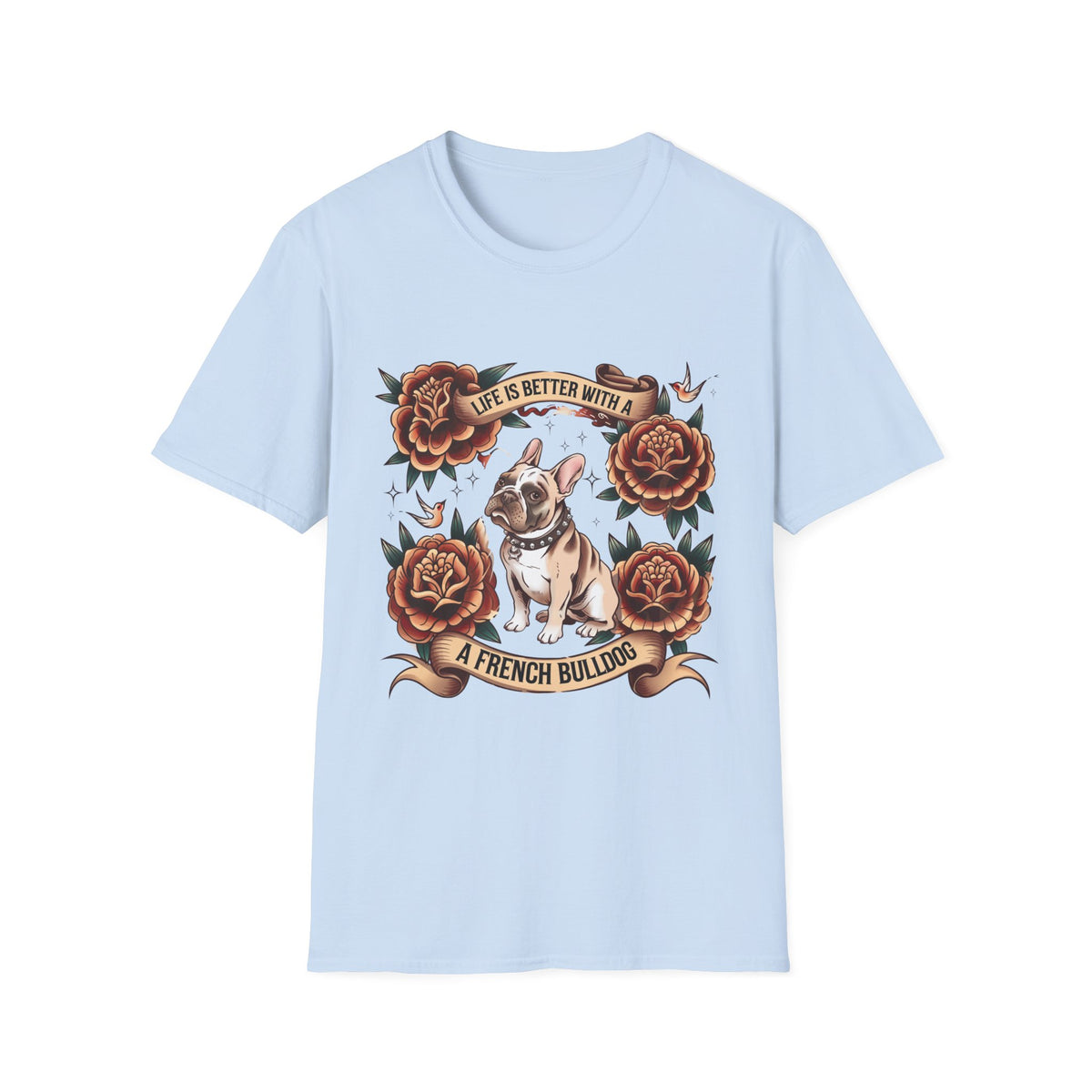 French Bulldog Floral T-Shirt, Life is Better with a French Bulldog Shirt, Pet Lover Gift, Cute Dog Tee, Animal Lover Apparel, Unisex [...]