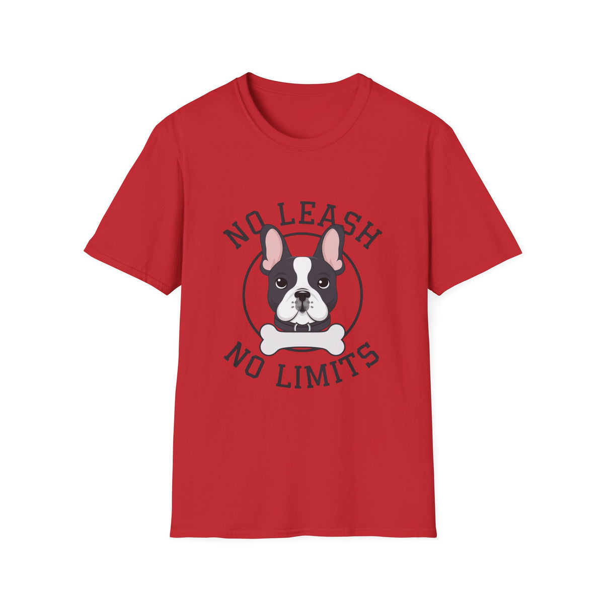 Unisex Dog Lover T-Shirt - No Leash No Limits, Gifts for Pet Owners, Cute Canine Apparel, Dog-Themed Shirt, Casual Everyday Wear